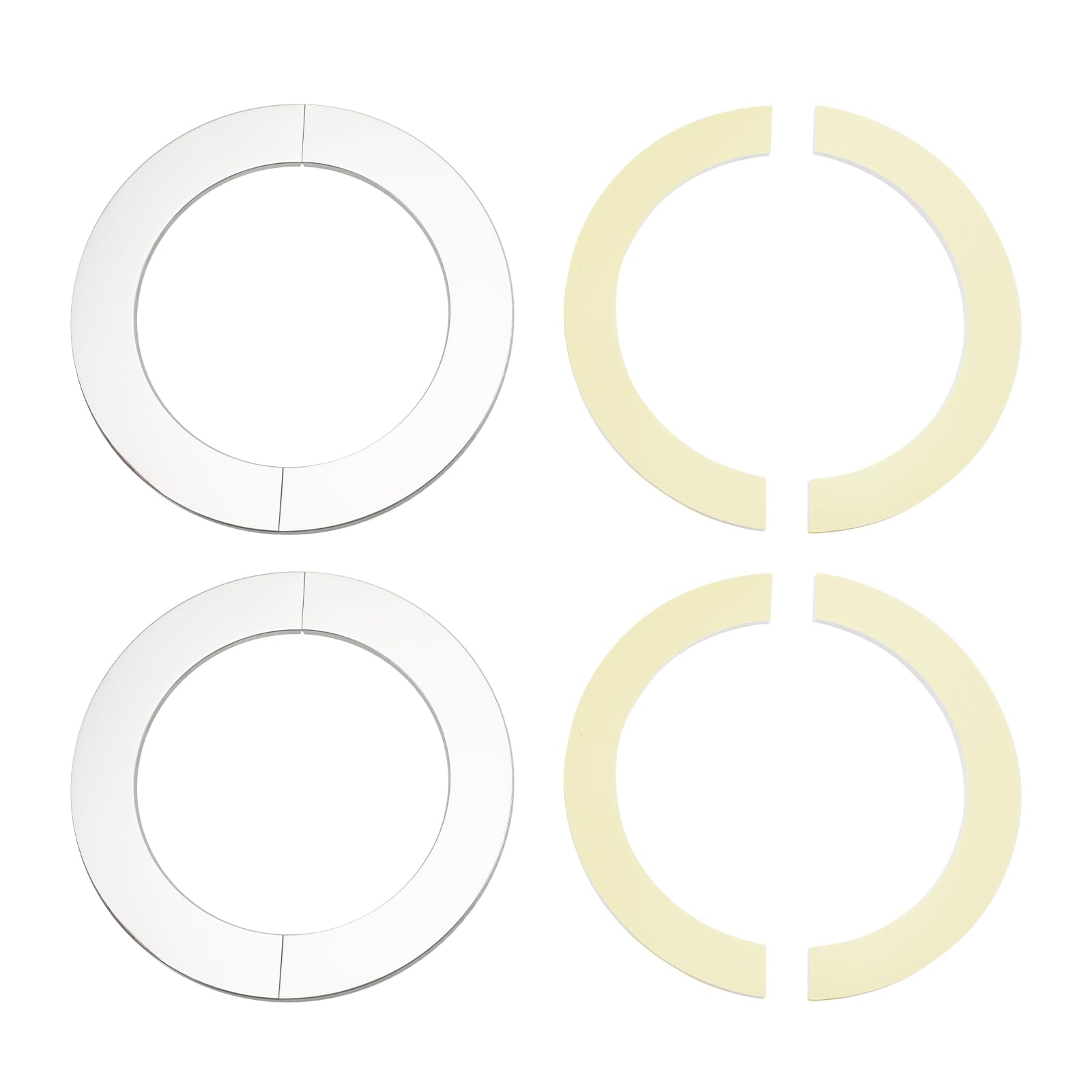 The Lord of the Tools 2 Sets Pipe Hole Decorative Cover 125mm Stainless Steel Pipe Collar Rosette for Exhaust Pipe Heating Pipeline Water Furnace Pipe