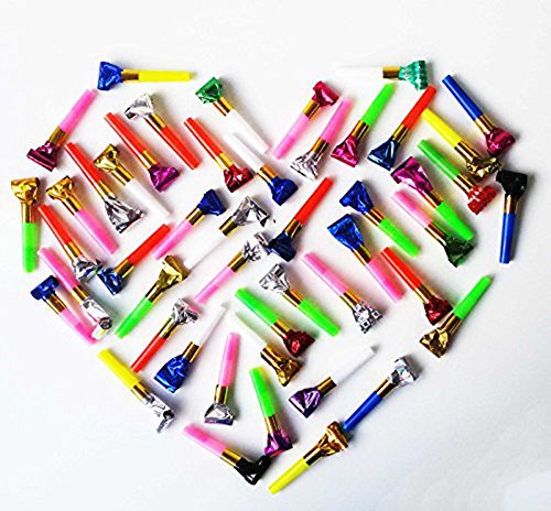 Freedi 100Pcs Party Blowers Noisemaker Squawker Birthday Sport Party Supplies Favors Kid - Thumbnail 4