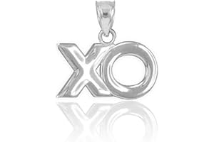 CLADDAGH GOLD 925 Sterling Silver XO Hugs and Kisses Charm Pendant