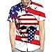 Haluoo Men’s Short Sleeve Button Down Aloha Shirt American Flag T-Shirt Vintage Patriotic Shirts Hipster Hip Hop Tee Shirt 3D Graphics Printed Hawaiian Shirt (Small, Skull)thumb 1