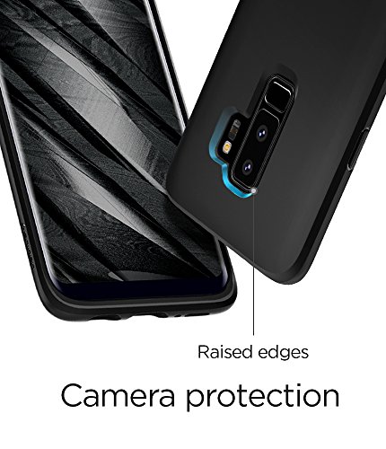 Spigen® [Liquid Crystal Funda Galaxy S9 Plus con Protección TPU Flexible y Ligero - Negro Mate - Imagen 6