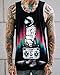 INTO THE AM Astroblaster Graphic Tank Tops for Men - Premium Summer Sleeveless Beach Fashion Men's Tank Tops (Black, Medium)