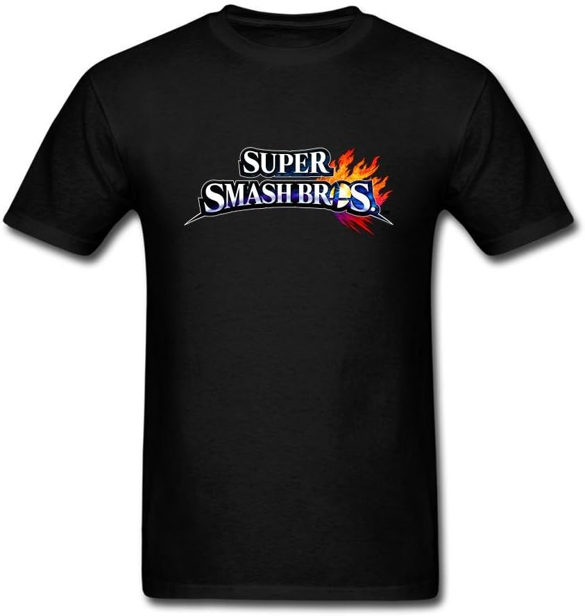 XUJJSHOW Men's Super Smash Bros New Interesting Game Logo T-Shirt Short Sleeve S