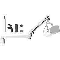 Microphone Boom Arm, Low Profile Mic Arm Professional Adjustable Solid Desk Mount Clamp,Cable Management Microphone Arm Stand