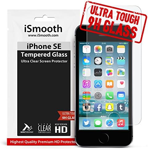 iPhone SE, 5, 5c, 5s Ultra Clear and Premium Tempered Glass Screen Protector, Protects Your iPhone From Drops And Scratches - Ultra Tough with Max Sensitivity