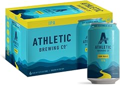 Athletic Brewing Company Non-Alcoholic Beer Run Wild IPA, 6pk, 12 Fl Oz Cans, 0.5% ABV