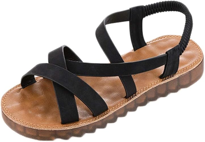 amazon black flat sandals