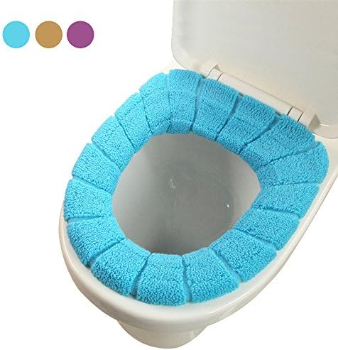 Toilet Seat Cover - SupplyPro O-Shaped Soft & Warm Toilet Seat Cover Thicken Washable Stretchy Toilet Seat Cover Pad Mat Cushion for Bathroom