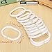 AndreuÂ® Shower Curtain Rings - Kamhairaiog 12-Pack Bathroom Curtain Hook Curtain Poles Shower Rod Hook Hanger White Color Plastic Ring Bath Drape Loop Clasp Drapery Home (White)