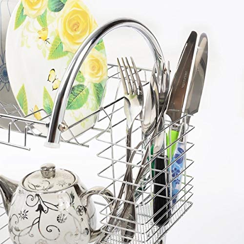 Better Chef DR-22, 22-Inch, Chrome Plated, S-Shaped, Rust-Resistant, 2-Tier Dishrack