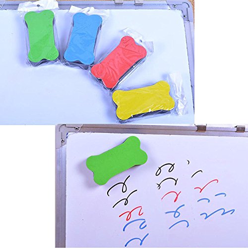 24pcs- Magnetic Small Whiteboard Dry Erasers - 2.75x 1.57 x0.82Inches(Random Color)