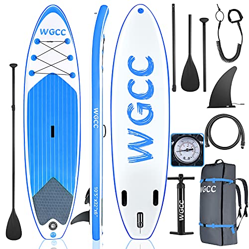 WGCC Inflatable Stand Up Paddle Board, UltraLight 16.9LBs SUP
