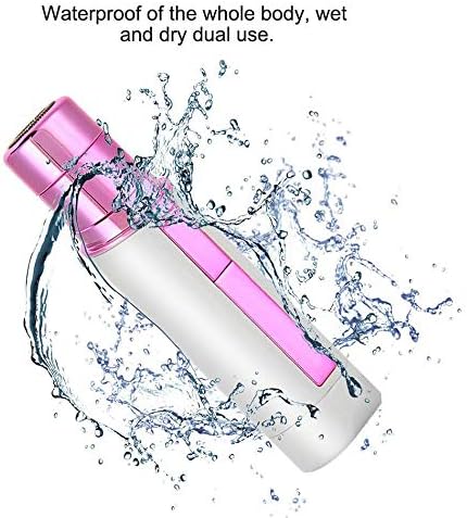 Hebey Facial Hair Remover, Lady Shavers Painless Hair Removal, Waterproof Hair Remover Epilator Hair Trimmer for Face, Peach Fuzz, Cheek Chin, Upper Lip, Leg, Hand, Armpit, Chest (White + Pink)