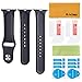Zacro 38mm Apple Watch Band, Silicone Replacement Sport Band for 38mm Apple Watch Models-Black(Pack of 3 Bands Included for 2 Lengths, Not Fit 42mm Version)