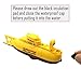 EUDAX Mini RC Water Boat Toy Remote Control Boat Plastic Model Submarine Ship Electric Toy Waterproof Diving in Water indoor Toys for fish tank pools Kids Gift (Yellow)