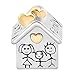 CharmSStory Heart Love Family Mom & Baby Girl & Dad Home Bead Fits Charm Bracelet … (Style 1)