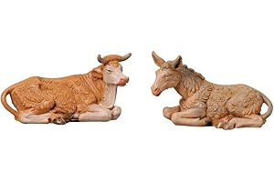Fontanini 3-1/2-Inch Ox and Donkey Set, Nativity Addition