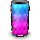 CLEVER BRIGHT Portable Bluetooth Speakers Touch RGB LED Light Speakers with 6 Light Modes Hi-Fi Loud Sound for Party, Festiva