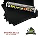 Kase Best Accessory BBQ Grill Mat & Baking Mats-100% Nonstick Reusable (Set of 5) 15.75 x 13 Inch - FDA-Approved - Works on Gas, Charcoal, Electric Grill