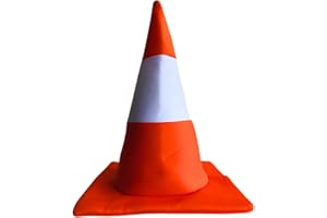 EverJoy Party Adult Orange Traffic Cone Hat - Hilarious Road Construction Costume Accessory for Halloween