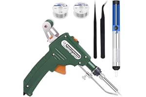 Lequpzos Soldering Gun Kit 60W Soldering Iron Kit with Solder Wire,Internal Heat solder Iron, Auto Send Tin Soldering Kit for
