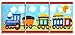 Stupell Home Décor Choo Choo Train In The Sun 3-Pc. Rectangle Wall Plaque Set, 11 x 0.5 x 15, Proudly Made in USA