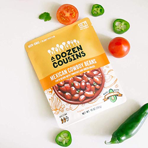 A Dozen Cousins Ready to Eat Beans Variety Pack - Cuban Black Beans, Mexican Cowboy Beans, Trini Chickpea Curry - Vegan Food, Plant Protein for Meals, 10 ounce (Pack of 3) - Thumbnail 5