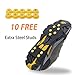 OuterStar Ice & Snow Grips Over Shoe/Boot Traction Cleat Rubber Spikes Anti Slip 10-Stud Crampons Slip-on Stretch Footwear S/M/L/X-L(Extra 10 Studs)