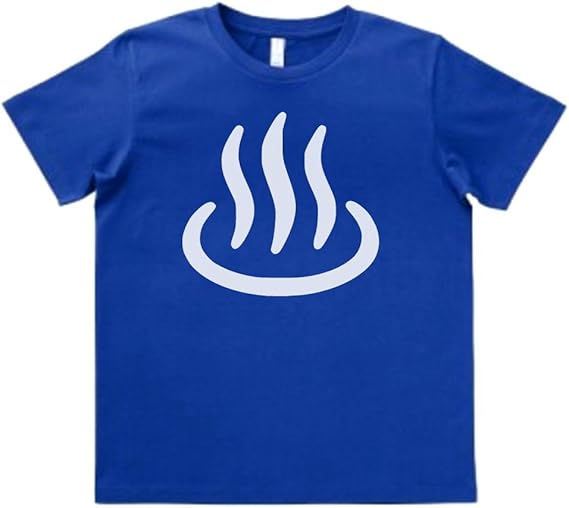 Amazon おもしろ パロディ Tシャツ 半袖 温泉マーク ミッドブルー Tシャツ カットソー 通販