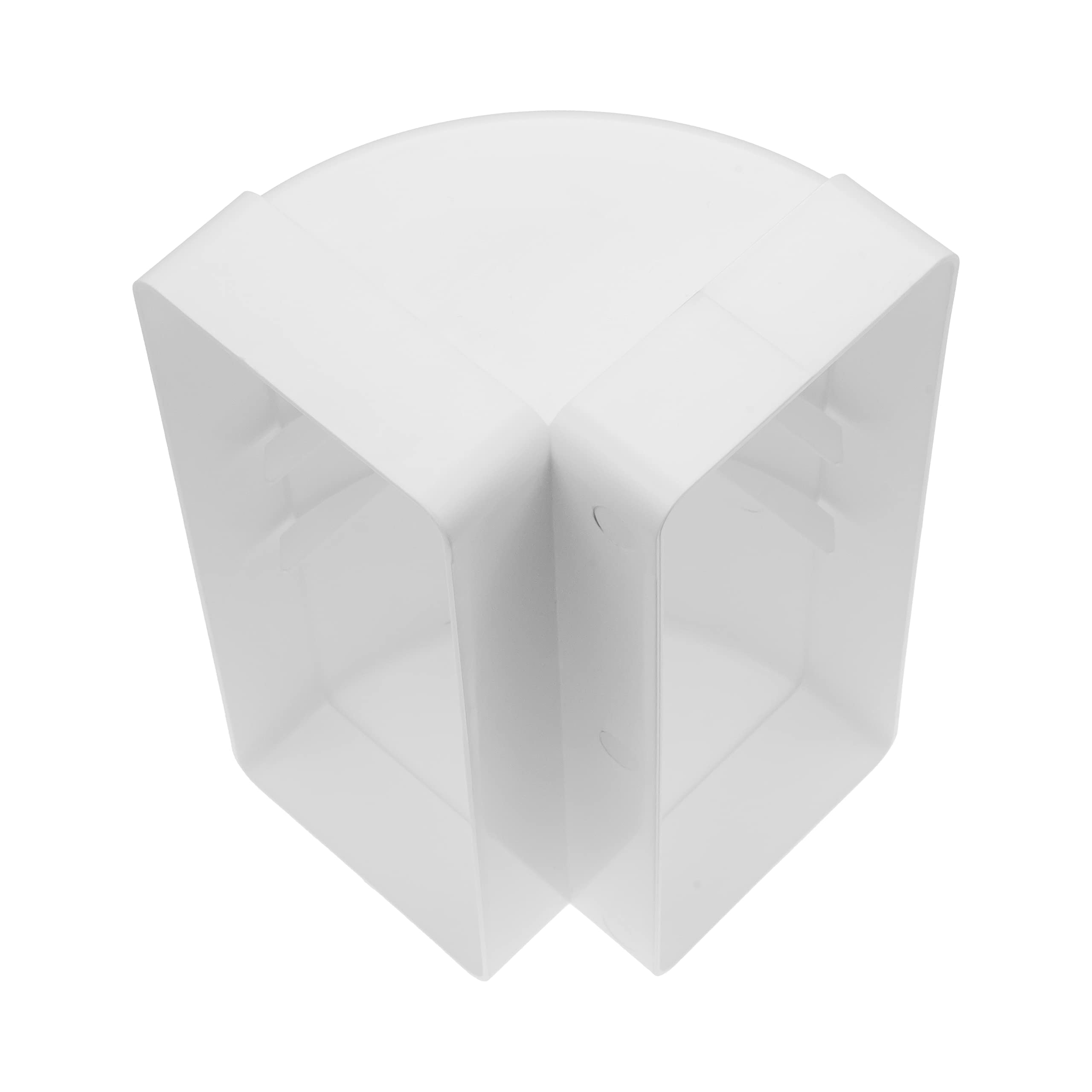 Vent Systems 220 x 90 mm White Rectangular 90 Degree Vertical Elbow – Ducting Bend Connector – PVC Air Vent Corner for HVAC Kitchen Bathroom Ventilation System — image 1