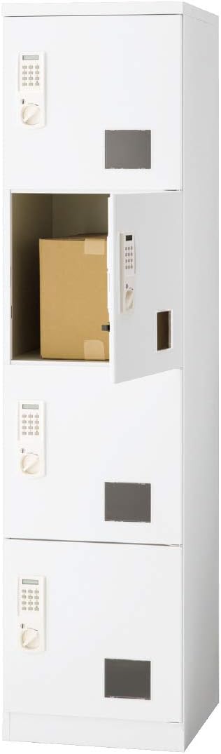 Amazon Co Jp 人気 開梱 設置迄無料 必要小物も ノンメンテナンス 液晶表示 マンション用 宅配ボックス 小 4 宅配ロッカー Tx 400nw 集合住宅 ホワイト ホーム キッチン