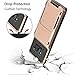 Vofolen Case for Galaxy S8 Case Wallet 4-Slot Pocket Credit Card ID Holder Flip Door Scratch Resistant Dual Layer Protective Bumper Rugged Rubber Armor Hard Shell Cover for Samsung Galaxy S8 Rose Gold