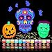 HXDZFX Glow in The Dark Paint UV Paint(Set of 12 Bottles 20g. Each) Safe Non-Toxic for Slime,Nails,Epoxy Resin,Acrylic Paint,Halloween,Fine Art and DIY Crafts