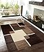 Easy Clean Stain Fade Resistant for Living Room Bedroom Kitchen Area Rug Renzo Collection, Modern Geometric Space Area Rug - Artistic Mediterranean Area Rug (5x7, Ivory)