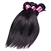 DFX Hair 8~30 inches Silky Straight Human Hair Bundles Virgin Brazilian Hair 8A Natural Black Color Weaving Pack of Three 100g/bundle (18 20 22)