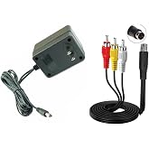 Sega Genesis AV Cable &amp; Power Cord for Model 2 and 3, AC Power Supply Kit | Fits: Genesis 2 MK-1631 and Genesis 3 MK-1461 Only, Not for Genesis 1, Video: 9-Pin to RCA, Use: Hook Up to TV