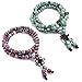 ALoveSoul 108 Meditation Buddhist Prayer Mala Beads Porcelain Beads Handmade Religious Bracelet (2 Pcs)