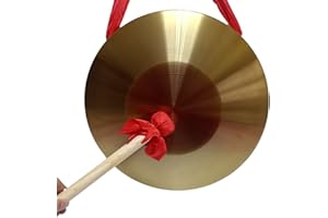 RUIMIMI Gong Percussion Instruments,Bronze Chau Gongs with 16.4" (42cm),Chinese Copper Feng Gong with Wooden Beater,Eastar Go