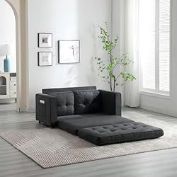 ERYE 3 Fold Upholstered Tufted Futon Sofa Bed