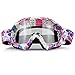 JAMIEWIN Clear Lens Dirt Bike Motorcycle Goggles ATV Racing Motocross Mx Goggle Glasses UV Protection for Men Women Youth Kids (Clear Lens)