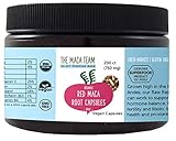 Red Maca Capsules - Raw, Certified Organic, Fresh Harvest From Peru, Fair Trade, Gmo-free, Gluten Free and Vegan - 750 Mg, 200 Ct