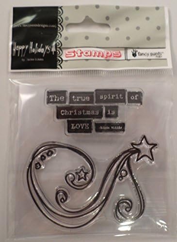 Fancy Pants Daily Grind Happy Holidays True Spirit of Christmas Set Cling Rubber Stamp