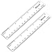 2 Pack 6 Inches Clear Plastic Ruler Straight Ruler Plastic Measuring Tool for Student School Office primary