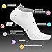 Zisuper Womens 6 Pack Running No Show Low Cut Socks with Antibacterial, Performance Hidden Athletic Sports Tab Sock