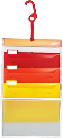 Amazon Esselte エセルテ ソーテッド3段 3wayファイル 3ポケット 見出しラベル付 壁掛けファイル 書類収納 壁掛けポケット 書類整理 吊り下げフック ウォールポケット クレジットカード明細 領収書 請求書 カタログ パンフレット 取扱説明書 病院書類 クーポン お