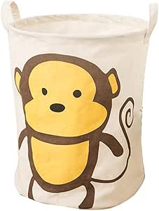 MJY Cestas de lavandería, mono blanco de dibujos animados Cesta de