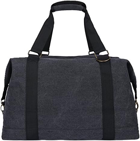 Toupons Portable Men Women Casual Canvas Weekend Travel Duffel Bag