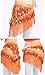 MUNAFIE Belly Dancing Belt Colorful Waist Chain Belly Dance Hip Scarf Belt Triangle Skirt (Orange)