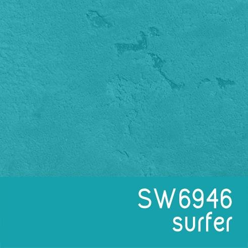 FirmoLuxGrassello Authentic Venetian Plaster | Polished Plaster | Made in Italy from Lime & Marble | Gray-Blue Colors (14) | Color: SW6946 Surfer