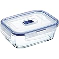 Luminarc Pure Box Active Glass Food Storage Container with Sliding Vent Lid (Rectangular 820ML)